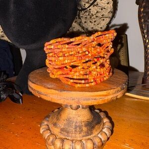 Orange Beaded Bracelet